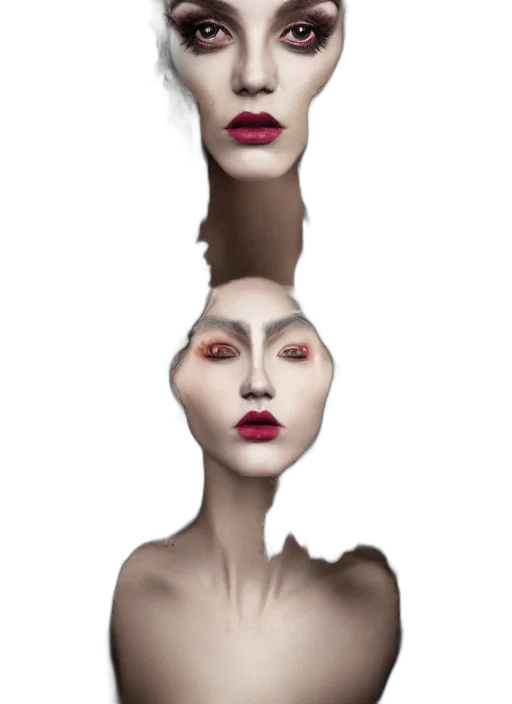 face, mask, creature, hair transparent PNG cut-out