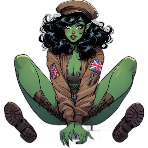 comic book art, concept art, cartoon, fantasy art transparent PNG cut-out