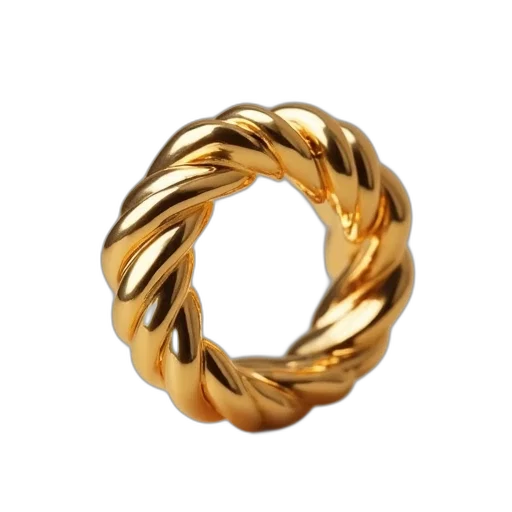 jewelry, crown, 3d render, golden, loop, ring transparent PNG cut-out