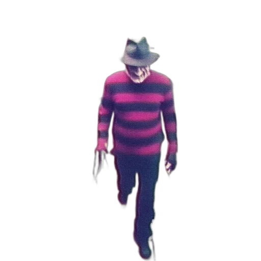 hat, creature, mask, robot, 3d render, concept art, pixel art, vaporwave transparent PNG cut-out