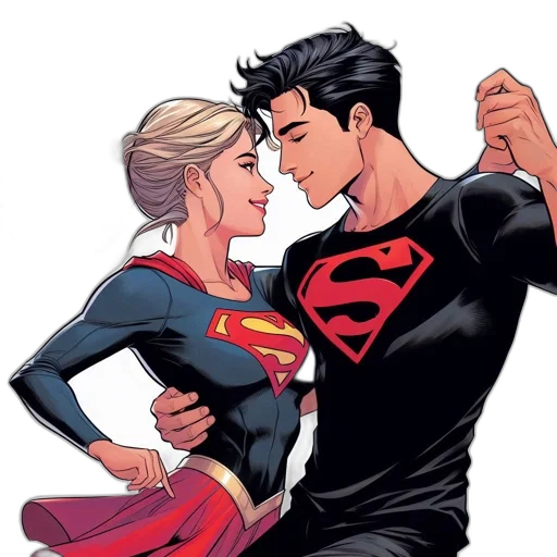 comic book art, concept art, cartoon, underwater, two, animated, characters, woman transparent PNG cut-out