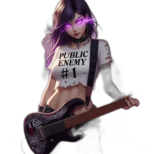 weapon, photorealistic, concept art, fantasy art, pixel art, anime-style, woman, purple transparent PNG cut-out
