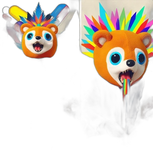 mask, creature, concept art, 3d render, fantasy art, cartoon, colorful, person transparent PNG cut-out