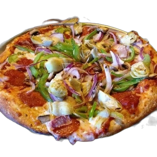 food, 3d render, photorealistic, pizza transparent PNG cut-out