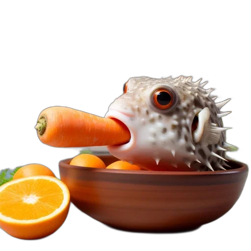 food, animal, creature, mask, photorealistic, 3d render, concept art, underwater transparent PNG cut-out