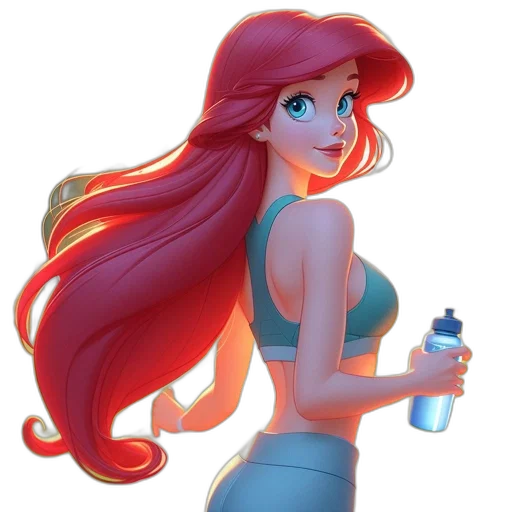 dress, bottle, concept art, cartoon, 3d render, fantasy art, underwater, animated transparent PNG cut-out