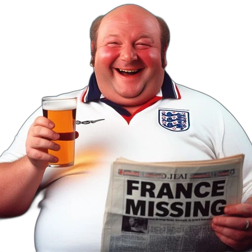 man, bald, head, wears, white, shirt, featuring, english transparent PNG cut-out