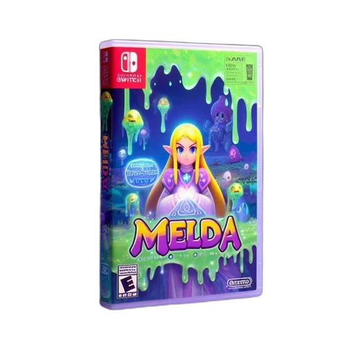 3d render, concept art, pixel art, nintendo, switch, gaming, cover, confident transparent PNG cut-out