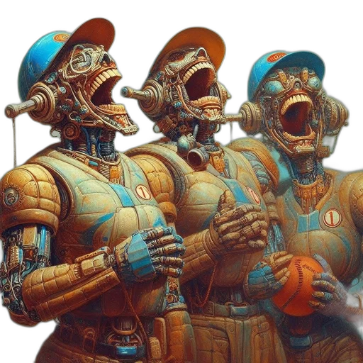 robot, mask, concept art, comic book art, cyberpunk, fantasy art, outer space, underwater transparent PNG cut-out