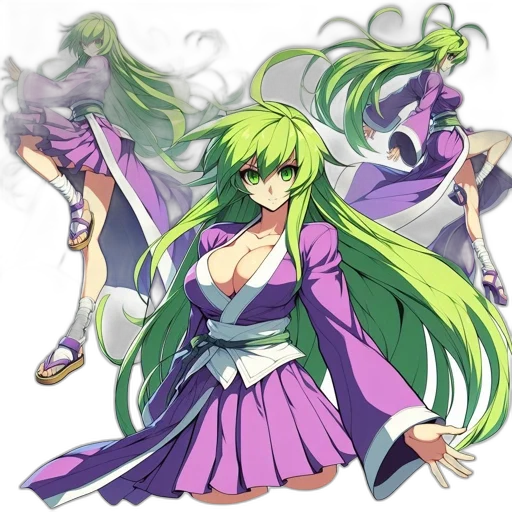 staff, anime, concept art, pixel art, fantasy art, green, animated, female transparent PNG cut-out