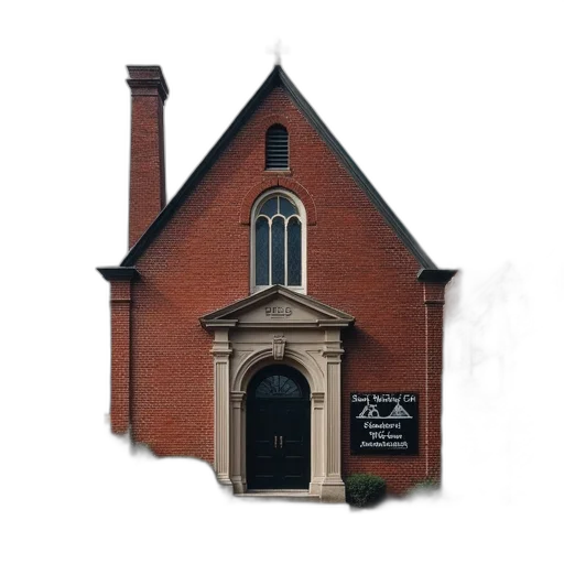 building, staff, crown, 3d render, photorealistic, city street, historic, brick transparent PNG cut-out
