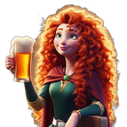 crown, fantasy art, cartoon, concept art, 3d render, confident, female, character transparent PNG cut-out