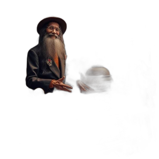 hat, face, hair, robot, photorealistic, oil painting, concept art, pixel art transparent PNG cut-out