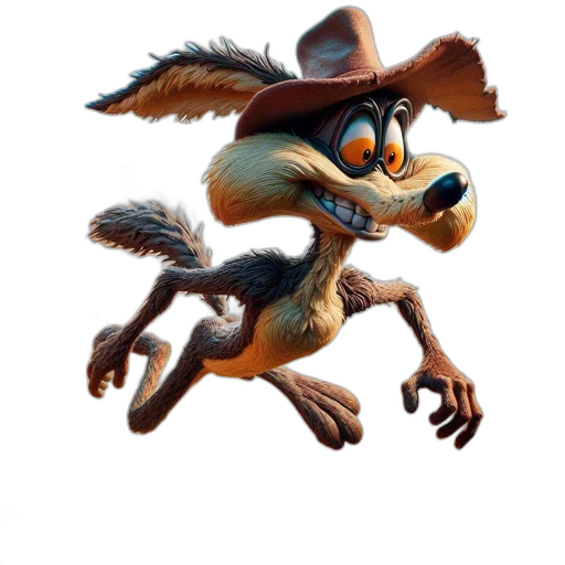 animal, creature, hat, staff, concept art, 3d render, photorealistic, animated transparent PNG cut-out