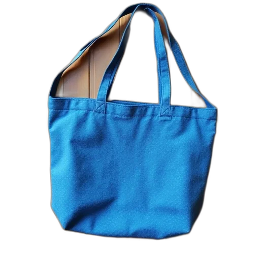 blue, canvas, tote, bag, pattern, small, white, dots transparent PNG cut-out