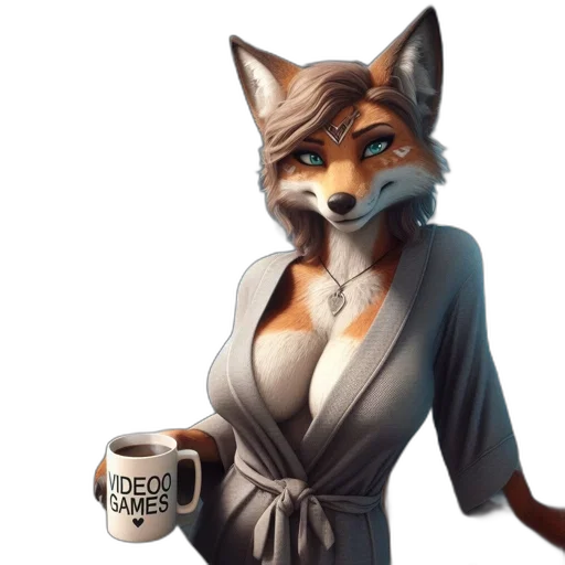 dress, staff, animal, jacket, concept art, fantasy art, photorealistic, 3d render transparent PNG cut-out