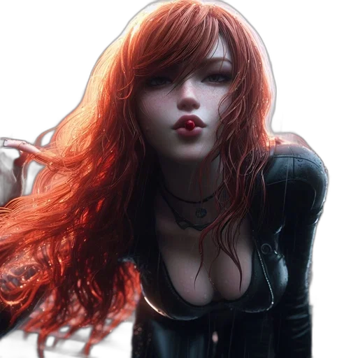 comic book art, fantasy art, concept art, photorealistic, red, dark, intense, dramatic transparent PNG cut-out