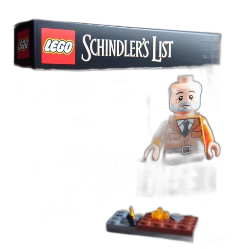 3d render, fire, image, reveals, lego, replica, schindler, list transparent PNG cut-out