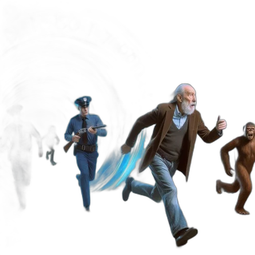 concept art, 3d render, fantasy art, comic book art, outer space, bizarre, scene, two transparent PNG cut-out
