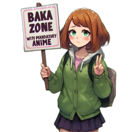 jacket, weapon, staff, umbrella, anime, pixel art, concept art, cartoon transparent PNG cut-out