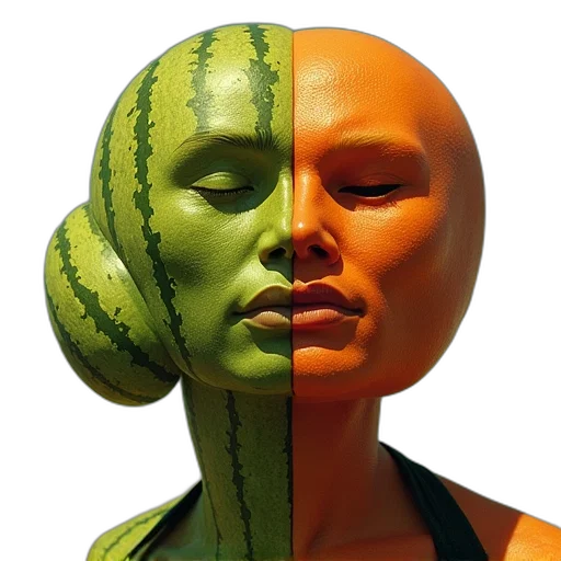mask, face, food, creature, photorealistic, 3d render, concept art, cyberpunk transparent PNG cut-out