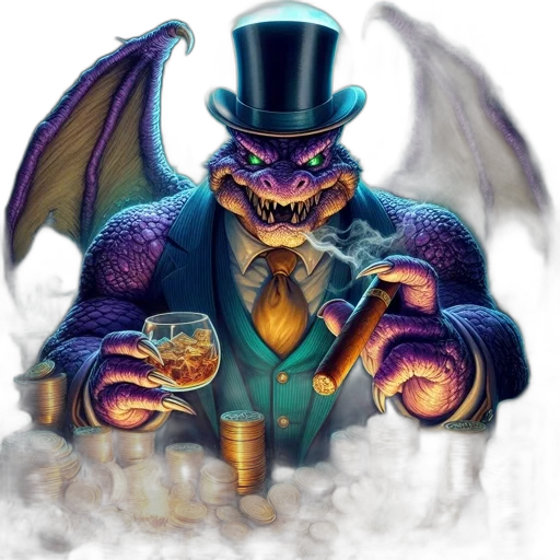 dragon, concept art, fantasy art, pixel art, anthropomorphic, donning, formal, wear transparent PNG cut-out