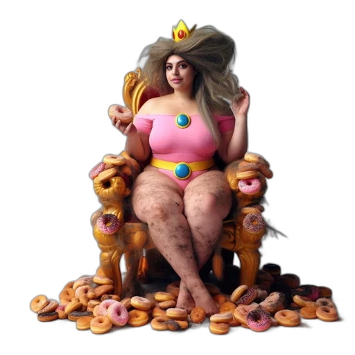 food, dress, crown, creature, concept art, 3d render, pixel art, fantasy art transparent PNG cut-out