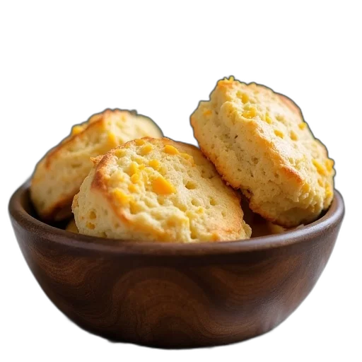food, crown, three, cheese, scones, bowl, sitting, table transparent PNG cut-out