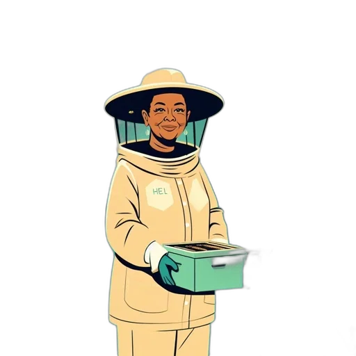 robot, staff, jacket, hat, concept art, cartoon, comic book art, watercolor transparent PNG cut-out