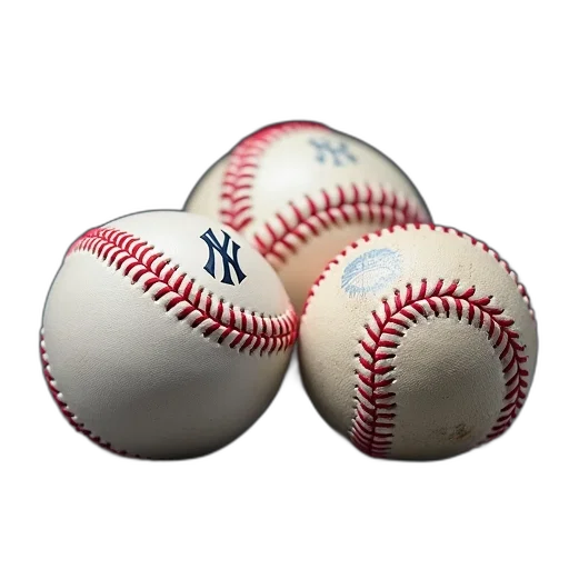 new, york, yankees, mlb, team, ball, set transparent PNG cut-out