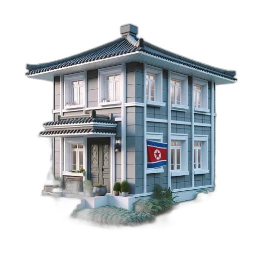 building, furniture, 3d render, photorealistic, concept art, pixel art, blue, traditional transparent PNG cut-out