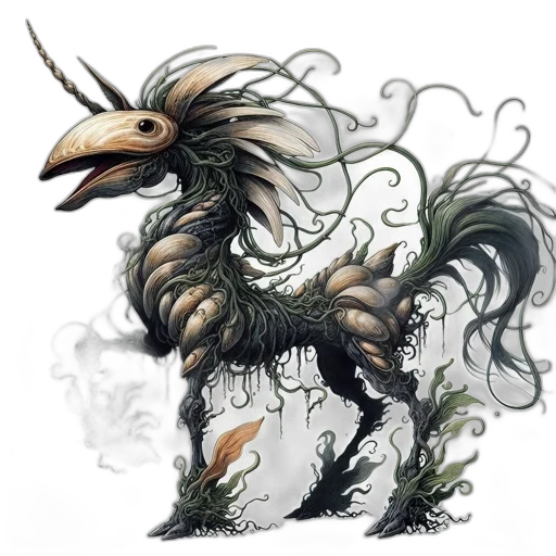dragon, creature, animal, mask, concept art, fantasy art, pixel art, watercolor transparent PNG cut-out