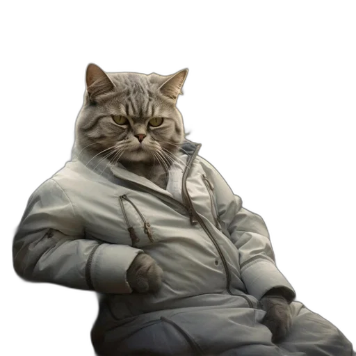 jacket, animal, staff, creature, concept art, photorealistic, 3d render, cyberpunk transparent PNG cut-out