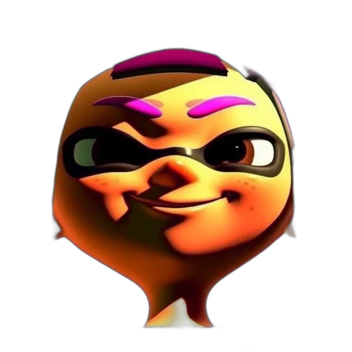 mask, face, animal, creature, 3d render, concept art, vaporwave, cartoon transparent PNG cut-out