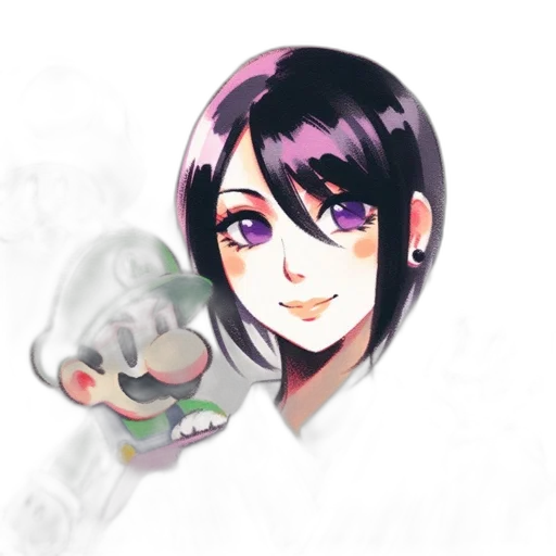mask, face, staff, creature, pixel art, concept art, watercolor, anime transparent PNG cut-out