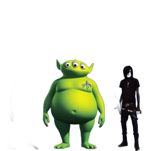 creature, animal, robot, concept art, 3d render, pixel art, fantasy art, green transparent PNG cut-out