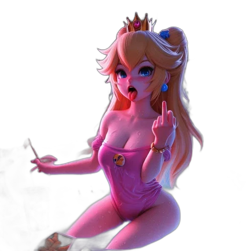 crown, dress, staff, creature, concept art, 3d render, pixel art, fantasy art transparent PNG cut-out