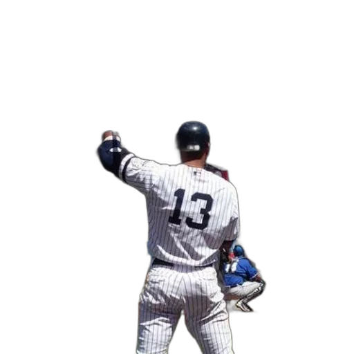 baseball, player, number, his, jersey, holding, bat, front transparent PNG cut-out