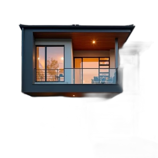 building, furniture, umbrella, face, 3d render, photorealistic, concept art, fog transparent PNG cut-out
