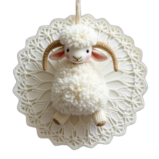 jewelry, sheep, hang, white transparent PNG cut-out