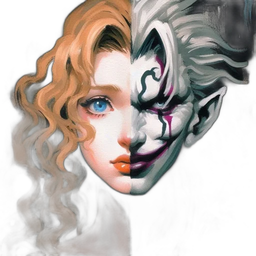 mask, face, crown, fantasy art, concept art, watercolor, photorealistic, underwater transparent PNG cut-out
