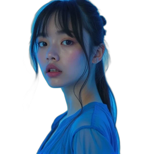 face, dress, hair, dragon transparent PNG cut-out