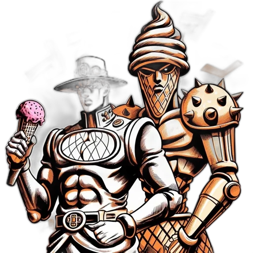staff, sword, concept art, fantasy art, comic book art, pixel art, two, contrasting transparent PNG cut-out