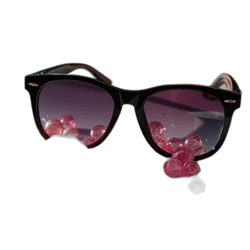 3d render, sunglasses, glue, acryline, beads, table transparent PNG cut-out