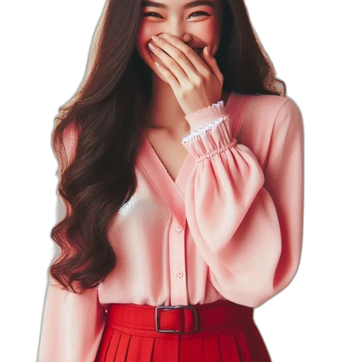 dress, face, photorealistic, oil painting, watercolor, cartoon, red, pastel transparent PNG cut-out
