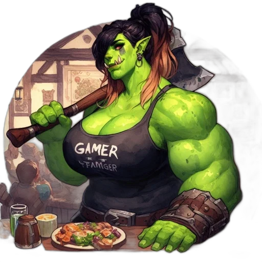 food, staff, weapon, fantasy art, pixel art, concept art, comic book art, green transparent PNG cut-out
