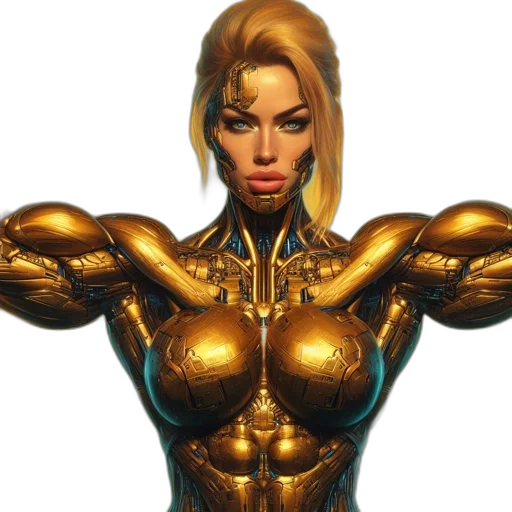 jewelry, weapon, comic book art, concept art, fantasy art, photorealistic, golden, futuristic transparent PNG cut-out