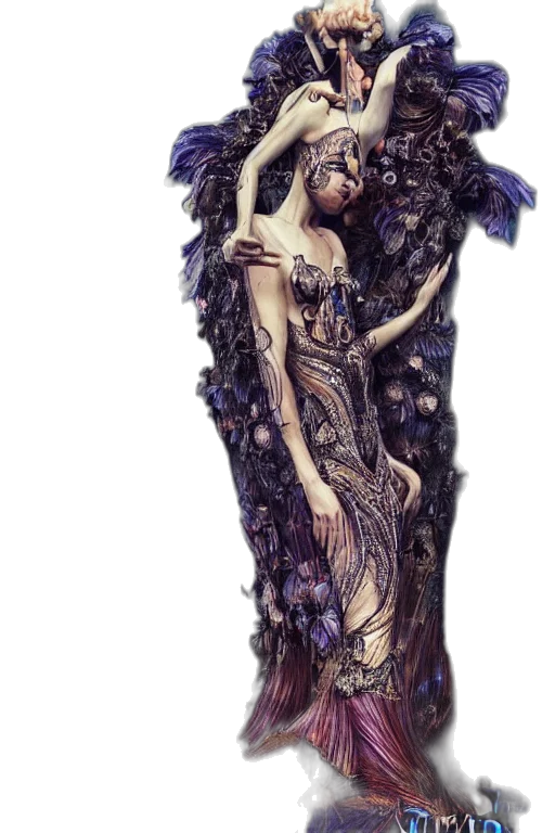 dress, hair, jewelry, fantasy art transparent PNG cut-out