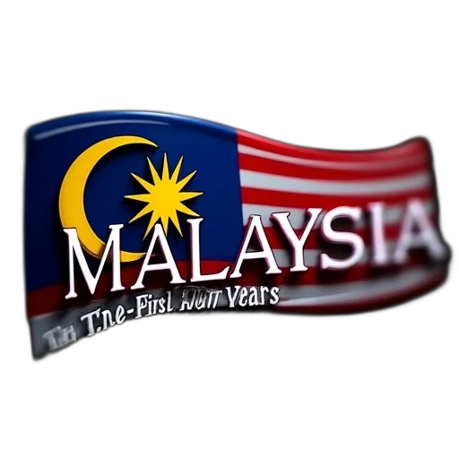 3d render, second, image, close-up, word, malaysia, malaysian, flag transparent PNG cut-out