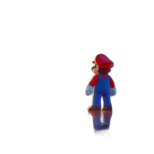 hat, mask, creature, robot, 3d render, pixel art, concept art, vaporwave transparent PNG cut-out